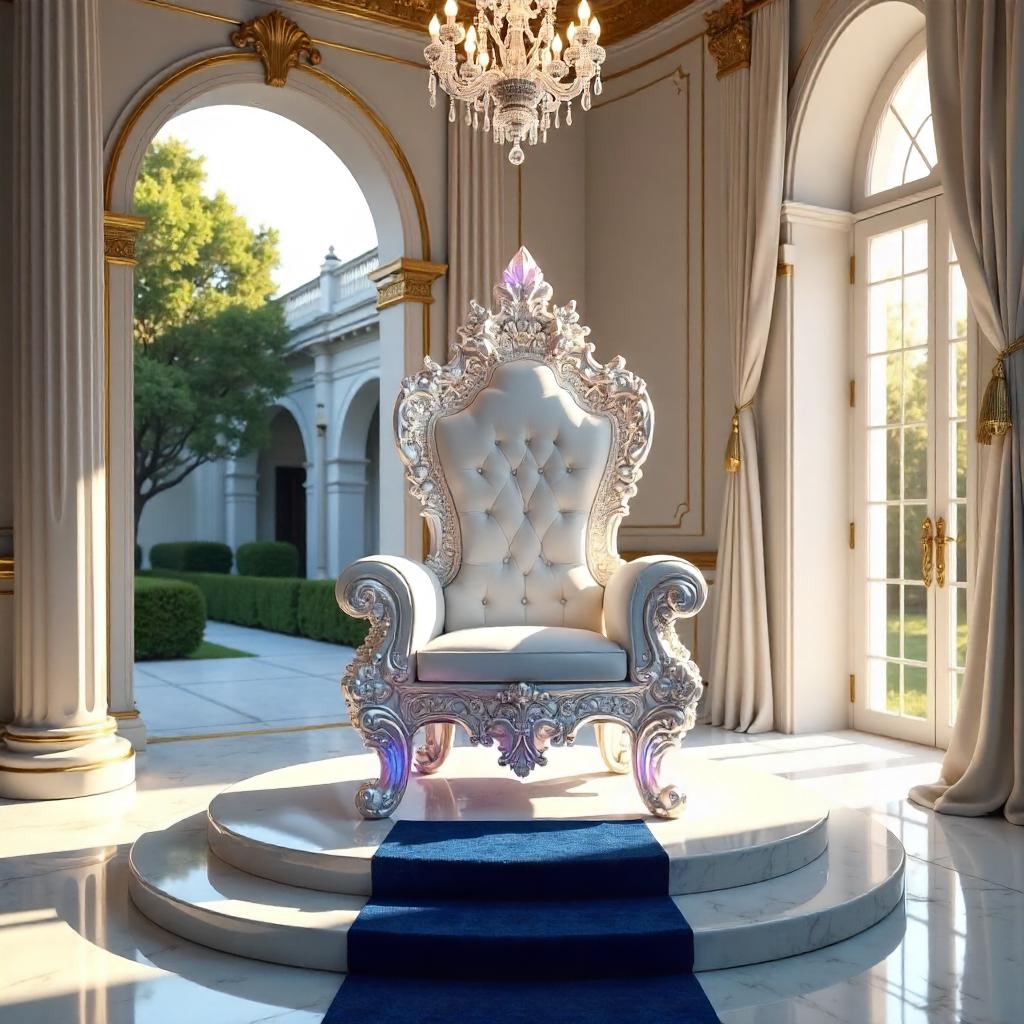 Crystal Throne in a Sunlit Villa