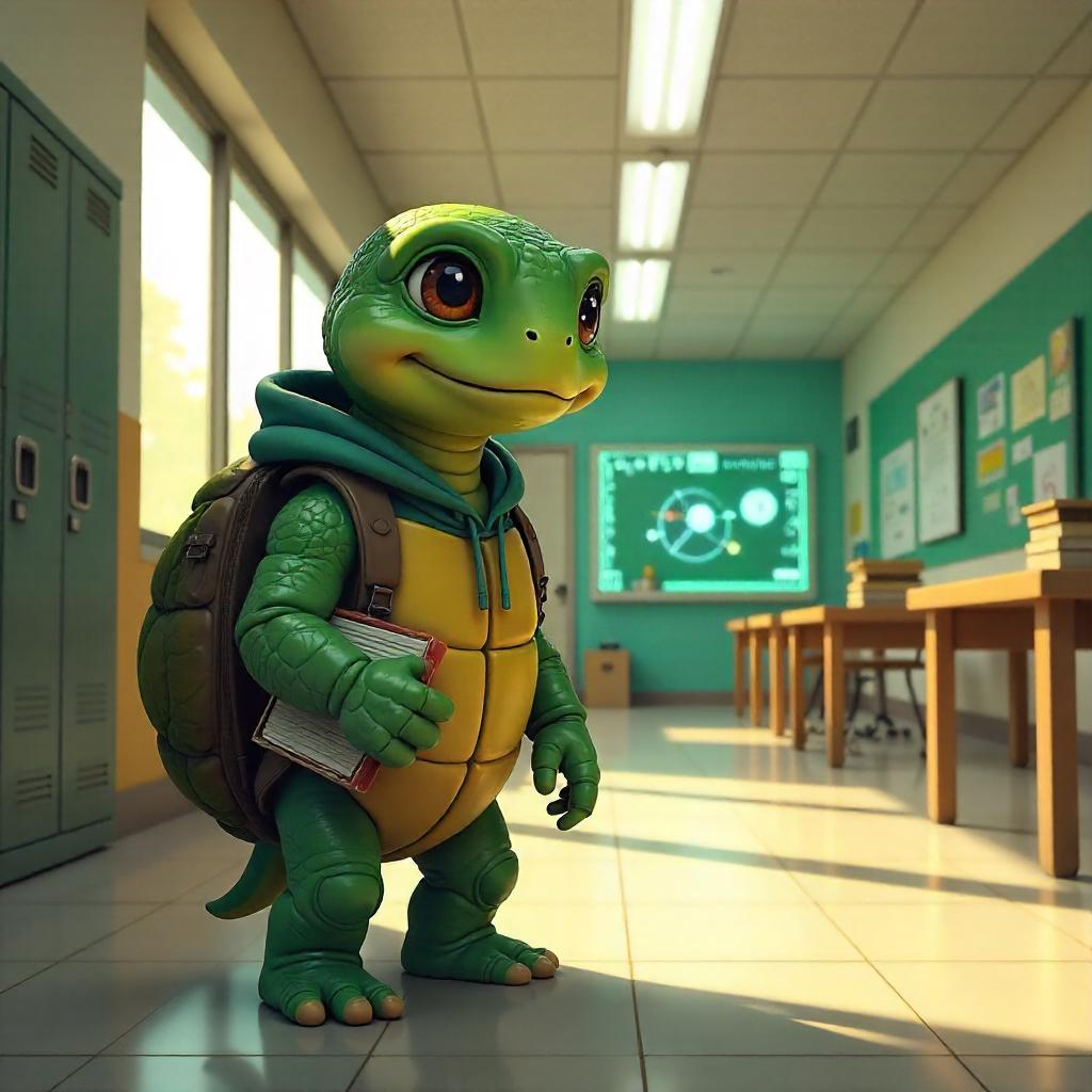 Shell of Knowledge: Turtle in School (Concept Art)