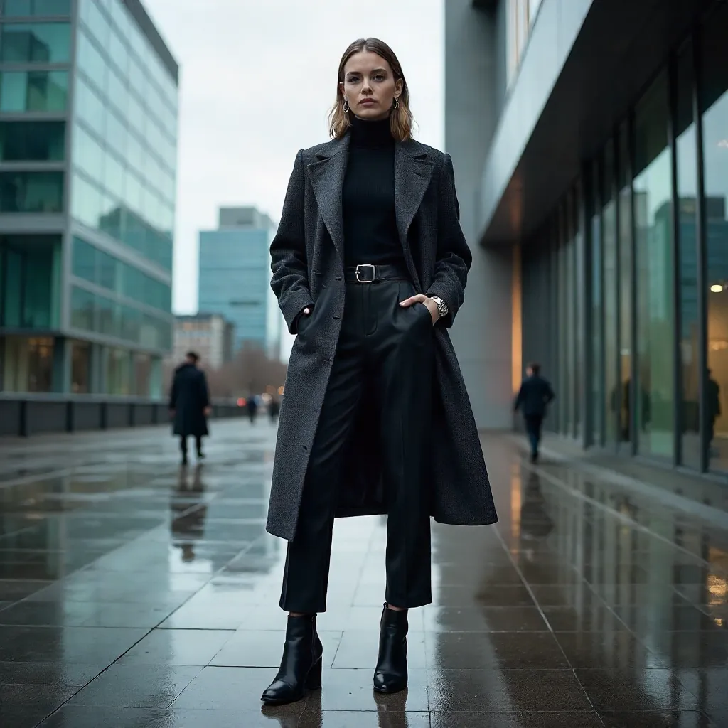 Confident Fashion in Front of London's Modern Architecture