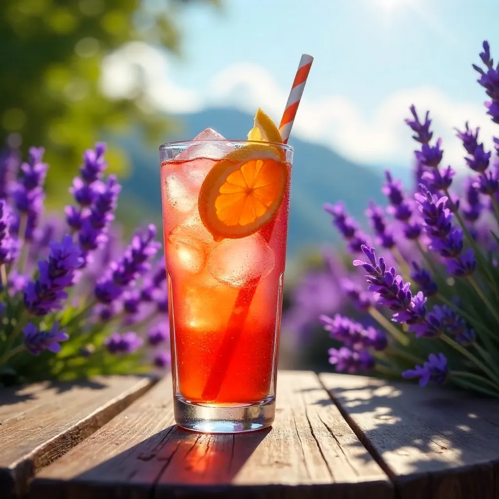 Sunny Lavender Patio Aperol Spritz Moment