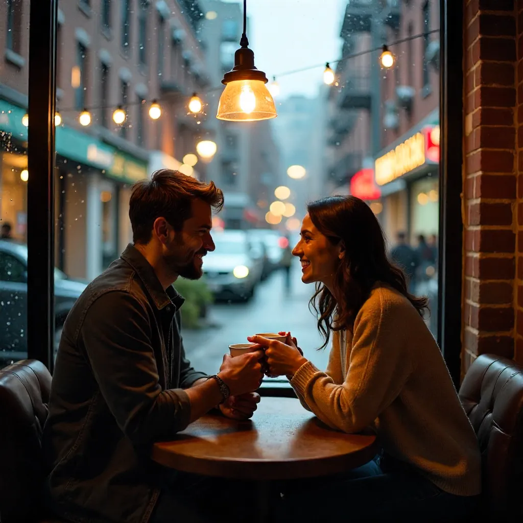 Vancouver Café Hand-Holding Moment