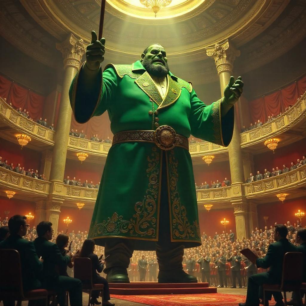 Ogre Conductor in a Grand Concert Hall