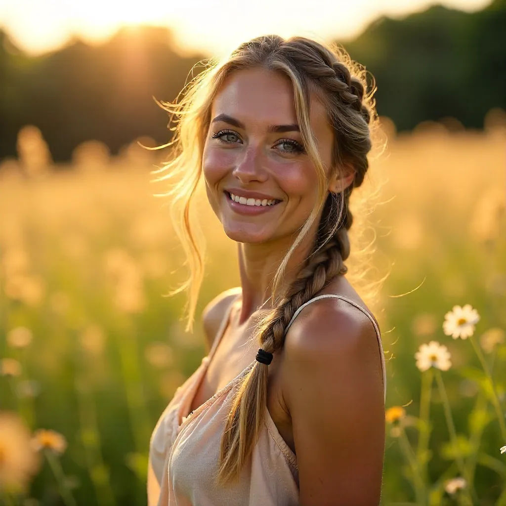 Outdoor Portrait: Braided Hair and Summer Vibes
