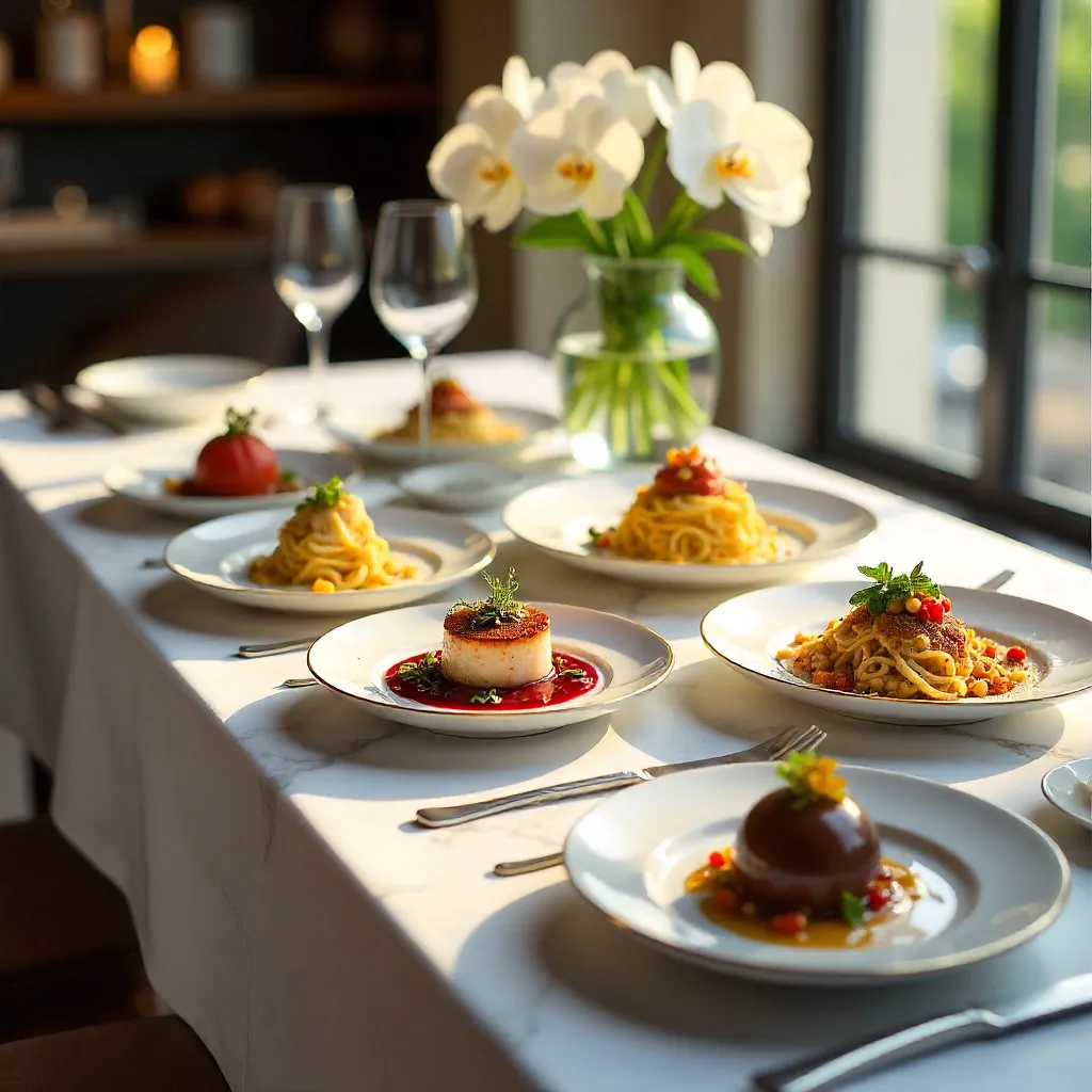 Gourmet Dishes — A Tabletop Culinary Masterpiece
