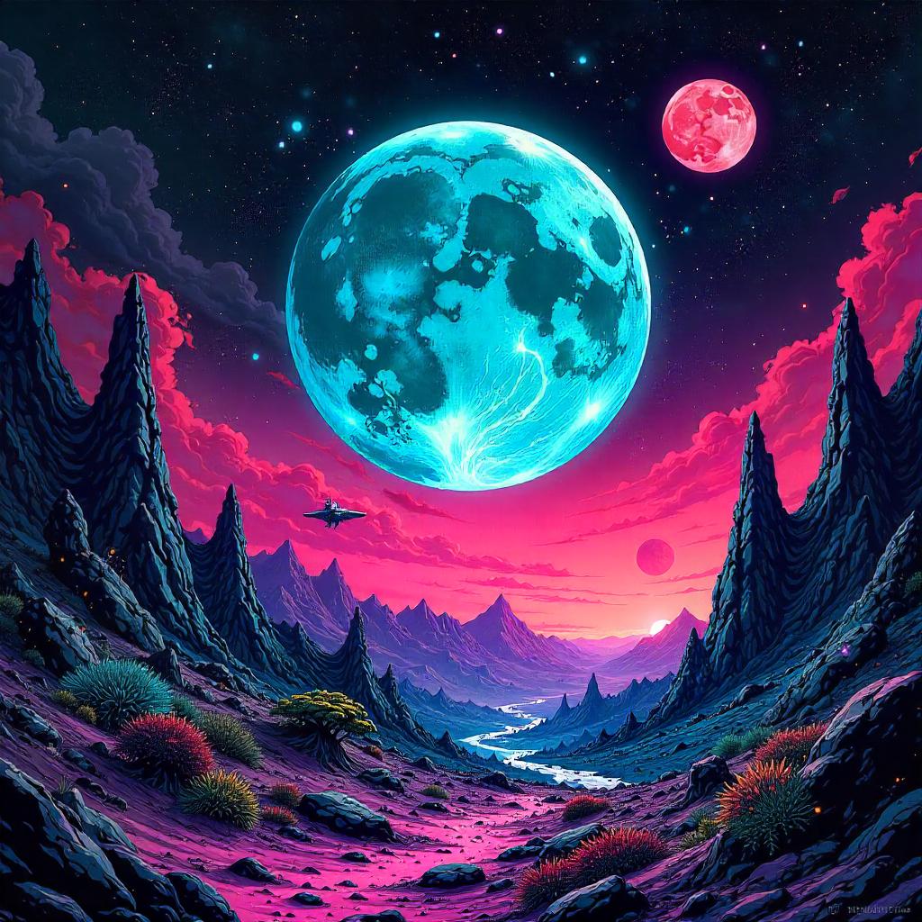 Spirit Orb on an Alien World in Comic Style