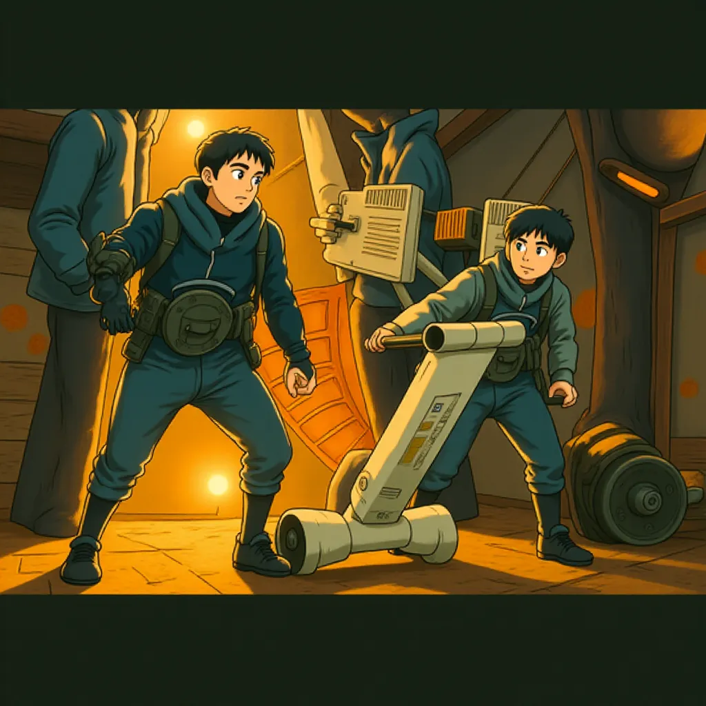 Charlie Hunnam and Rinko Kikuchi in Pacific Rim (2013) - Anime style