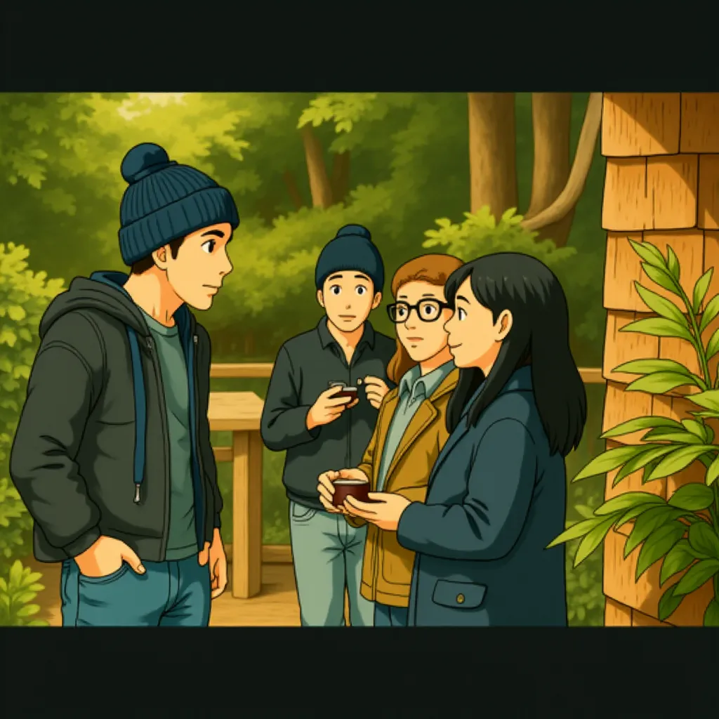 Joseph Gordon-Levitt, Seth Rogen, and Jonathan Levine in 50/50 (2011) - Anime style