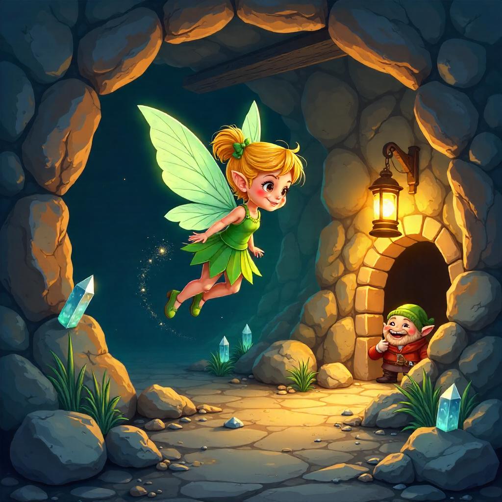 Fairy in a Dwarf Mine - Cartoon Adventure