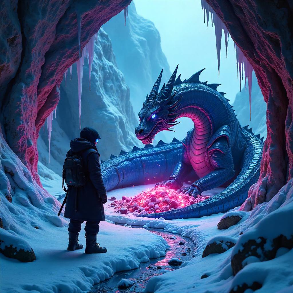 Snowbound Neon Dragon's Lair