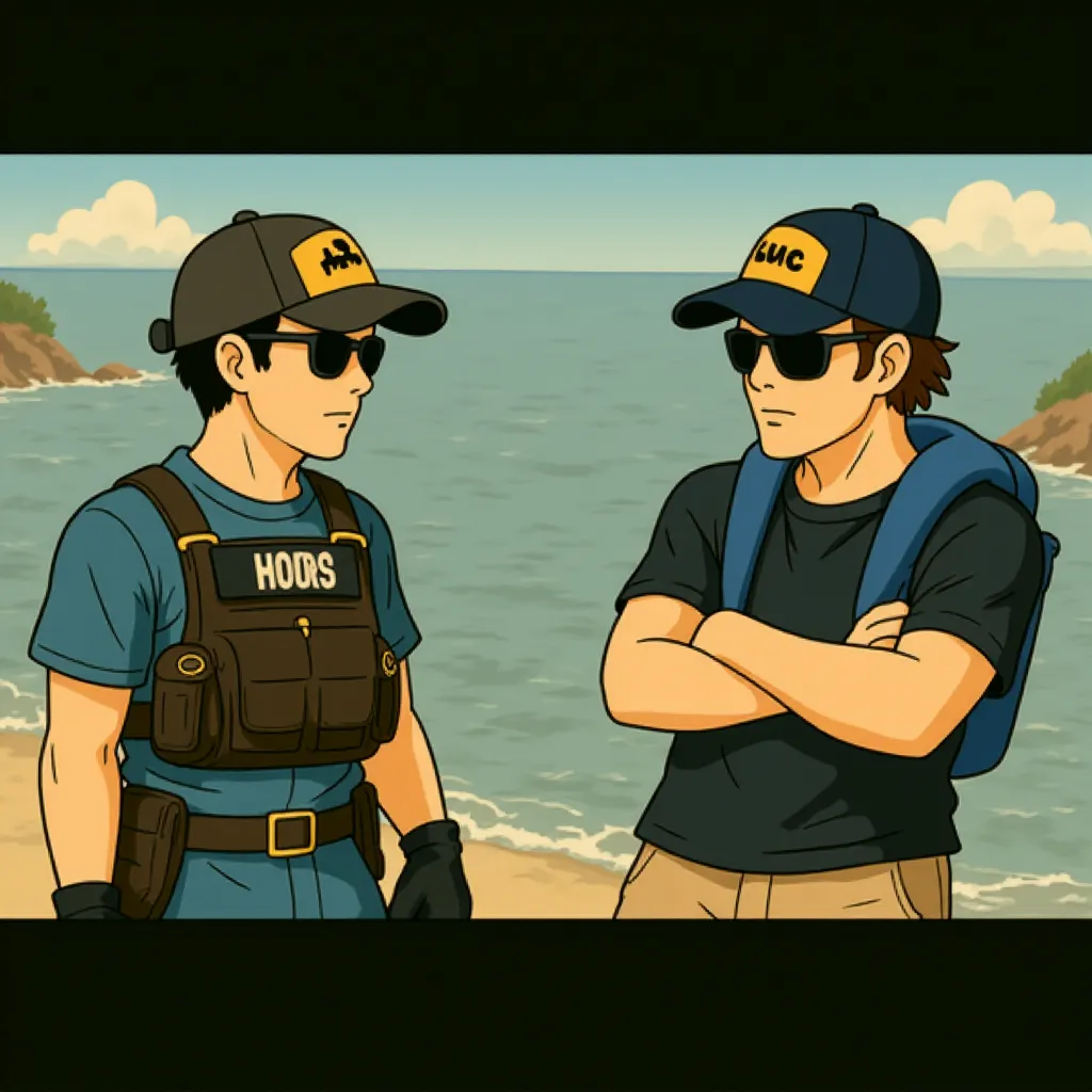 Peter Berg and Taylor Kitsch in Battleship (2012) - Anime style