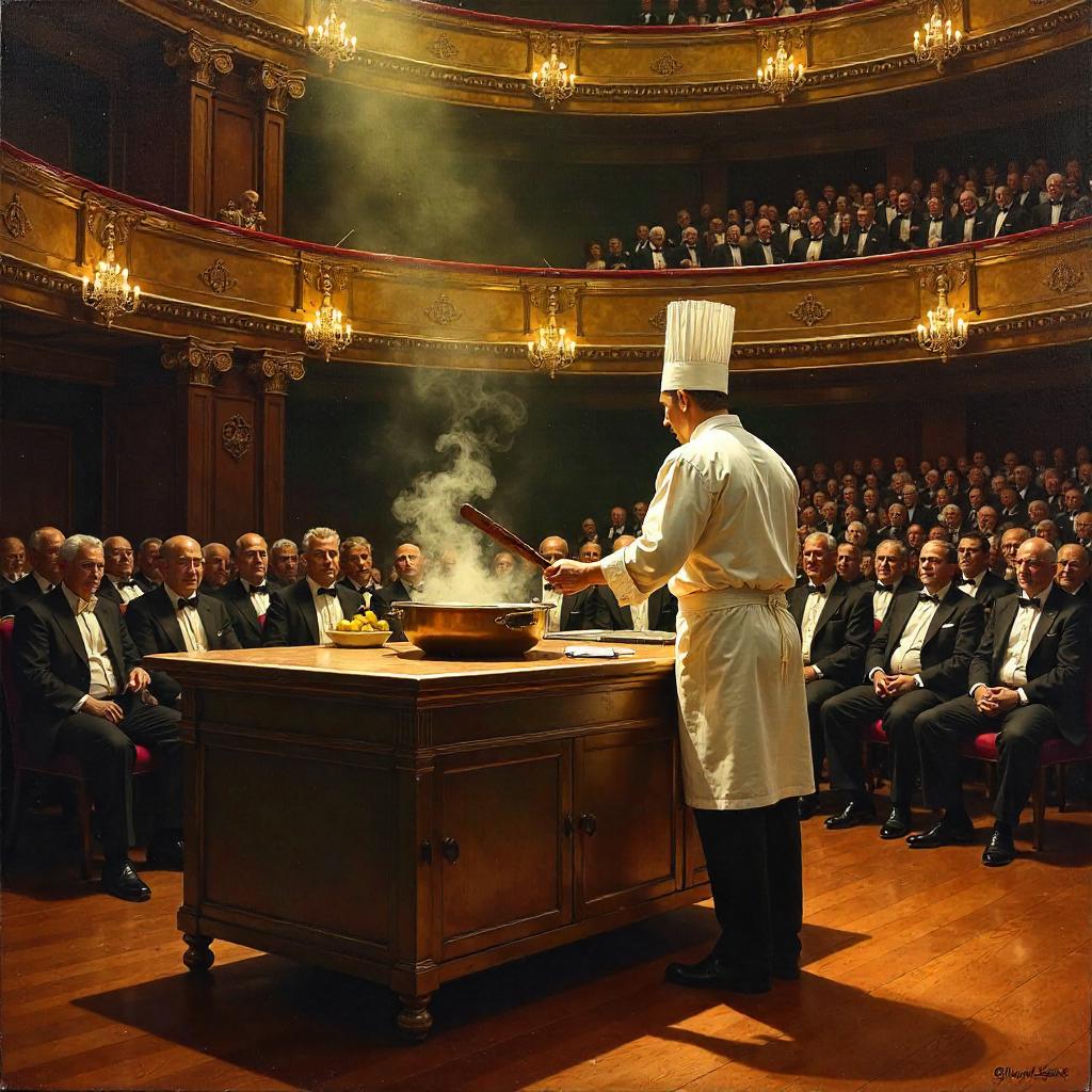 Chef Conductor in a Grand Concert Hall
