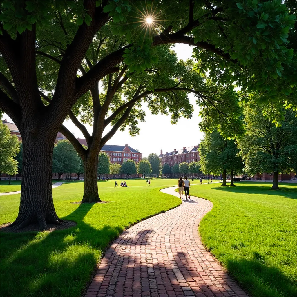 Serene CSU Oval Summer Walkway