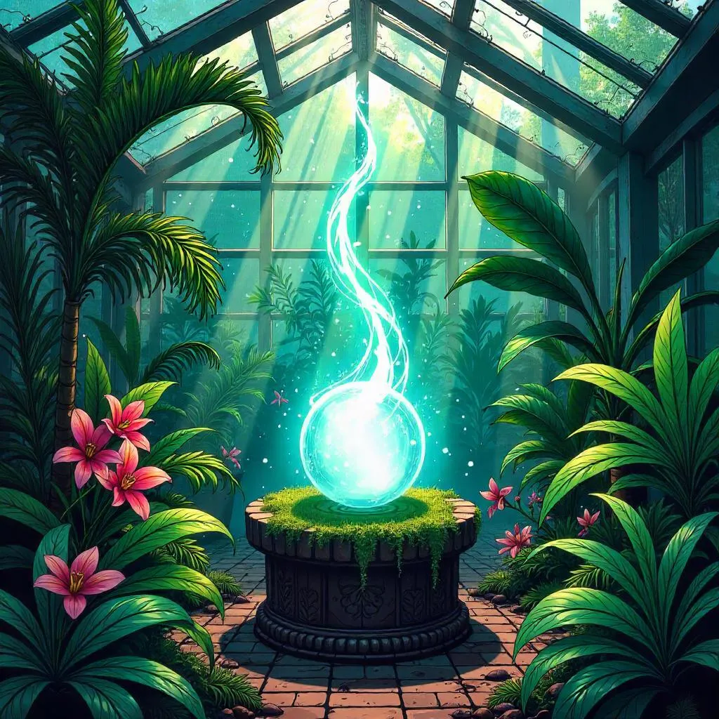 Orb of the Greenhouse: A Bold Comic Scene