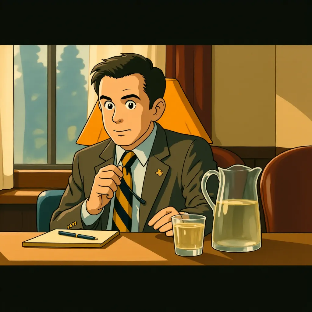 Kiefer Sutherland in Juror #2 (2024) - Anime style