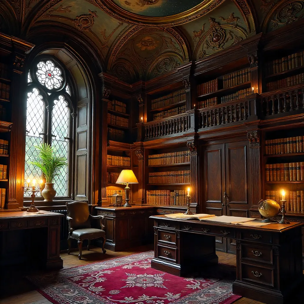 The Candlelit Gothic Library of Mount Stuart