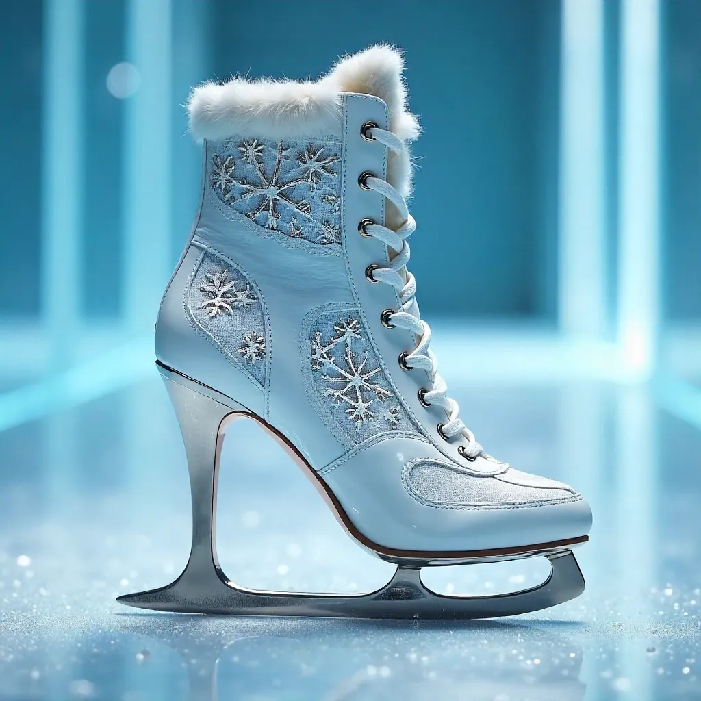 Ice Skate-Inspired Couture High Heel