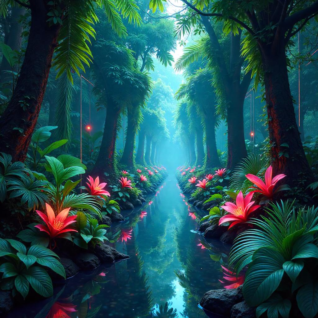 Jungle Mirage: Mirror Maze of Reflections