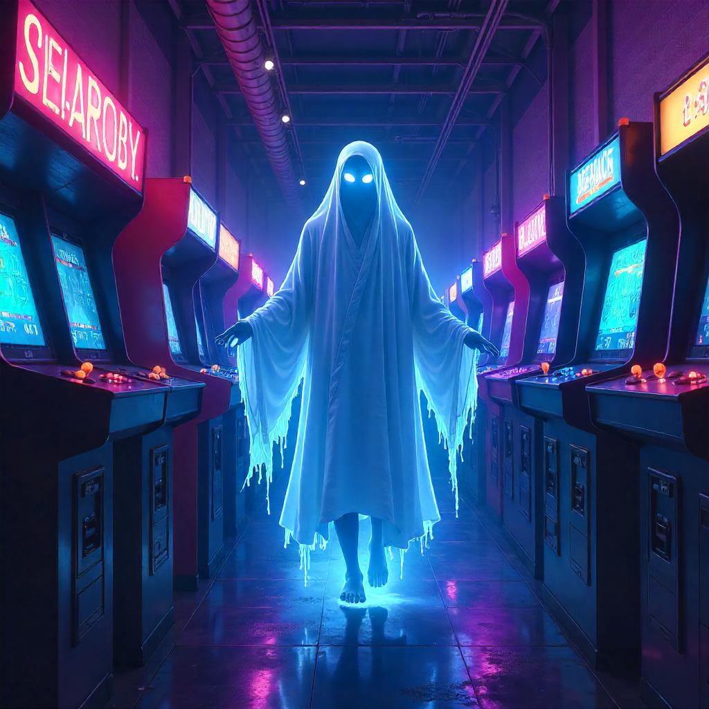 Wraith in Neon Arcade - Anime Ghost
