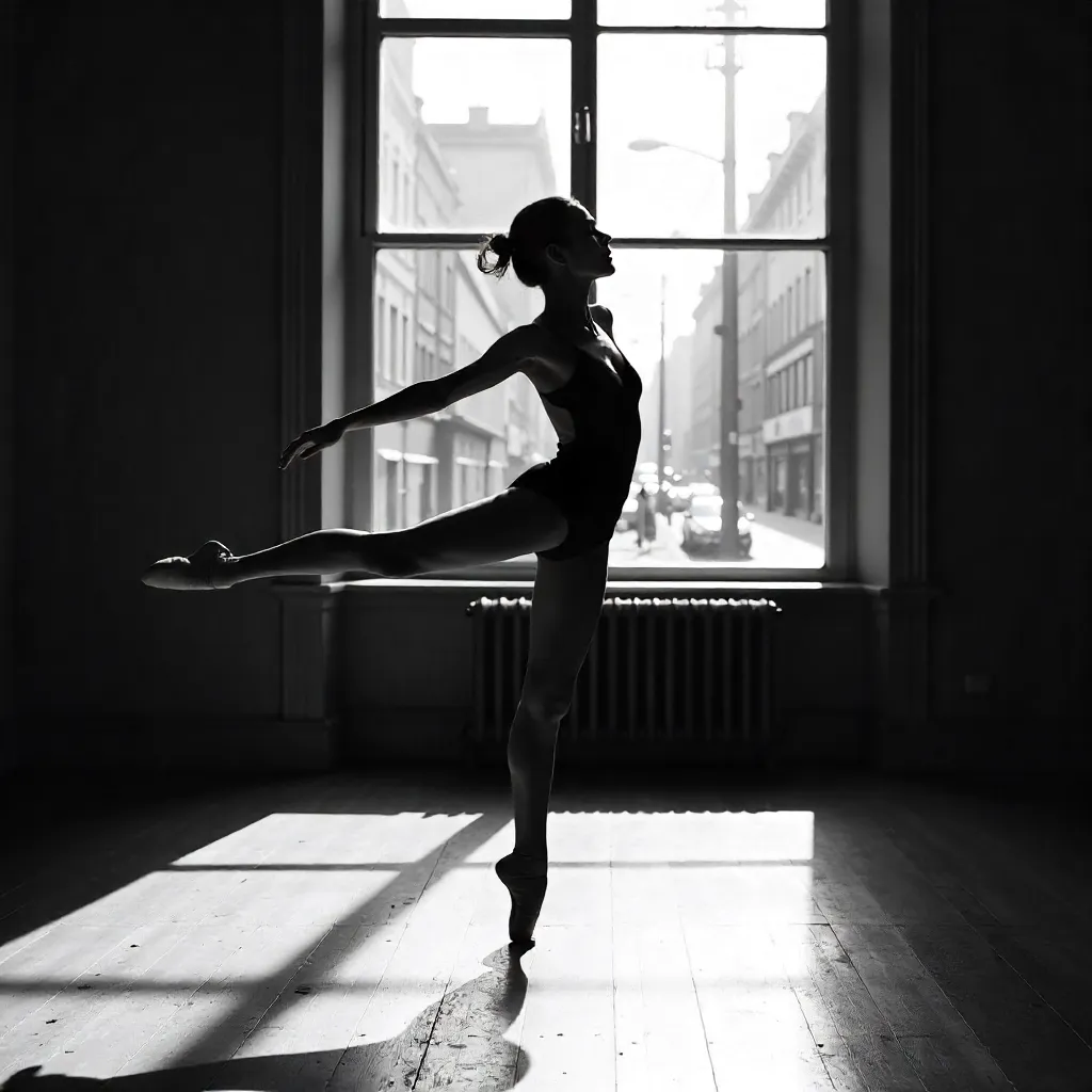 Berlin Light: Ballet Dancer Stretch by Window