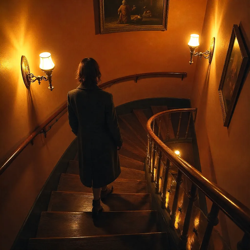 Descent Through a Warm Spiral of Light