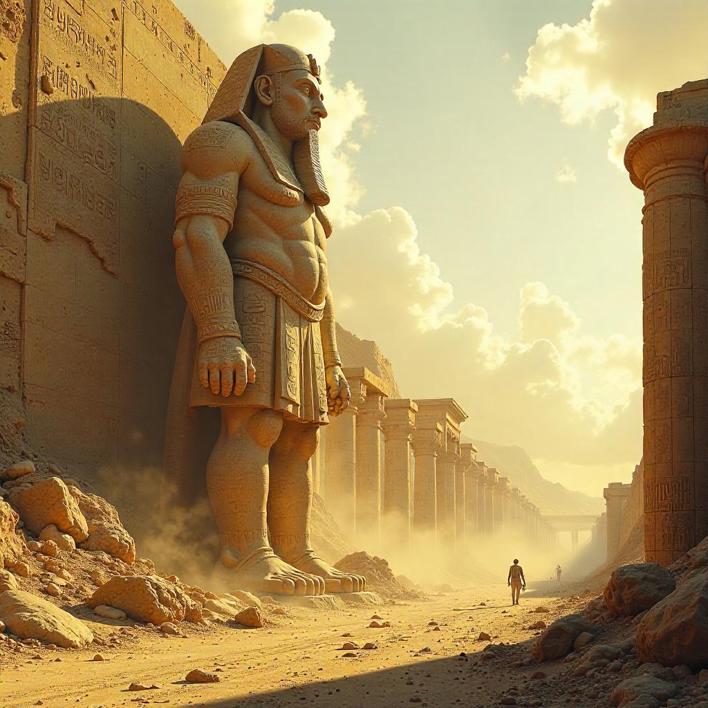Statue Concept Art at an Ancient Archaeological Site