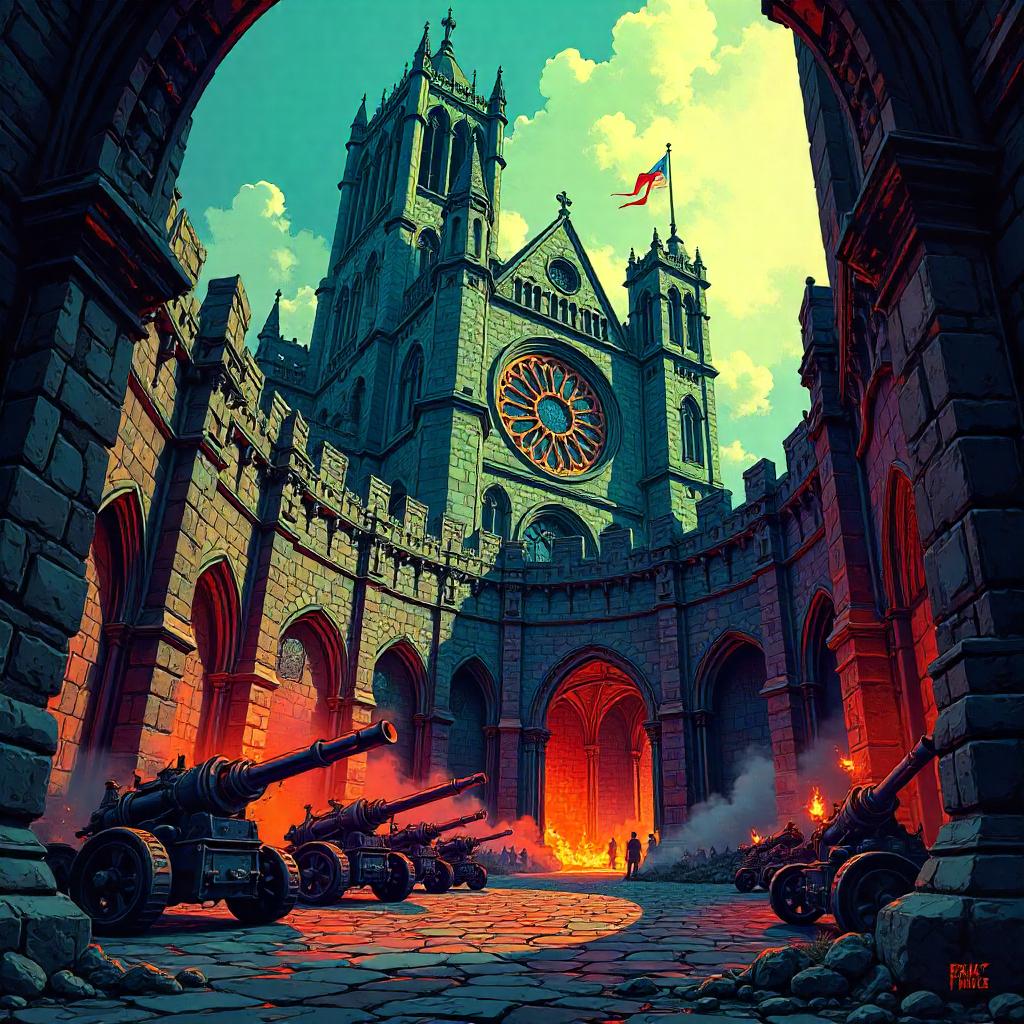 Cathedral in a Fortress: Comic Book Style