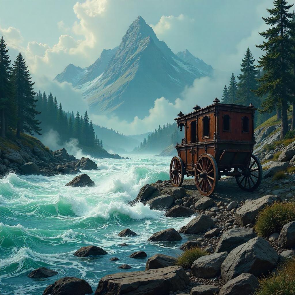 Rushing River Carriage Concept Art