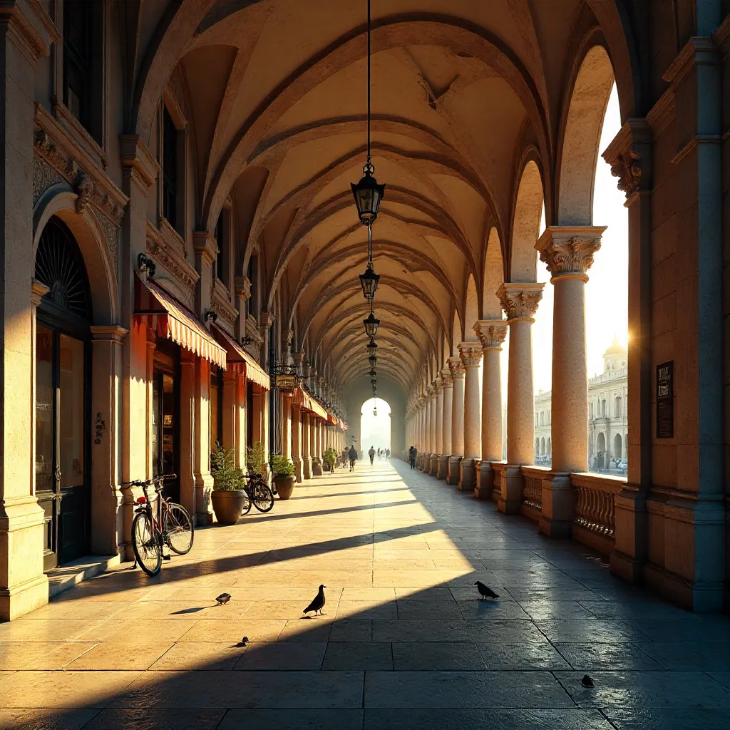 Bologna's Porticoes: Arches and Light