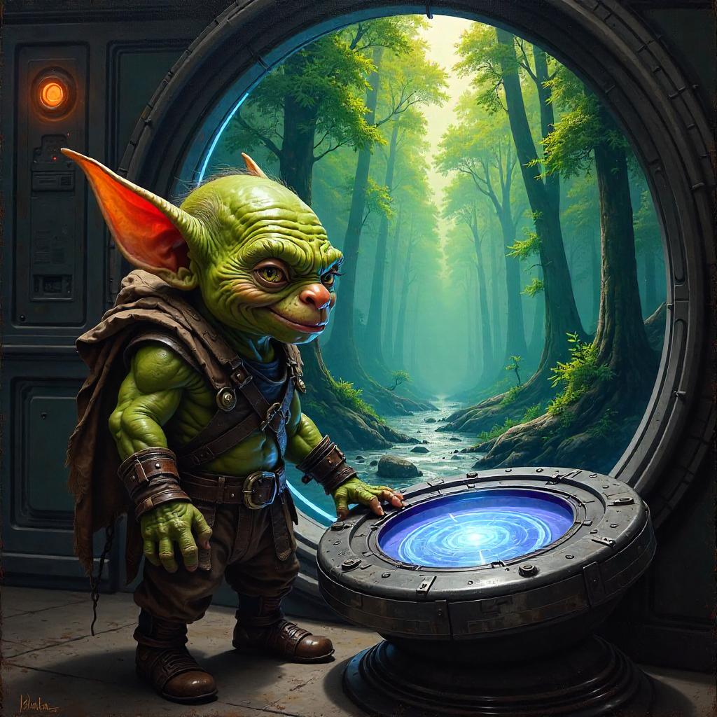 Goblin in an Oil Painting Holodeck