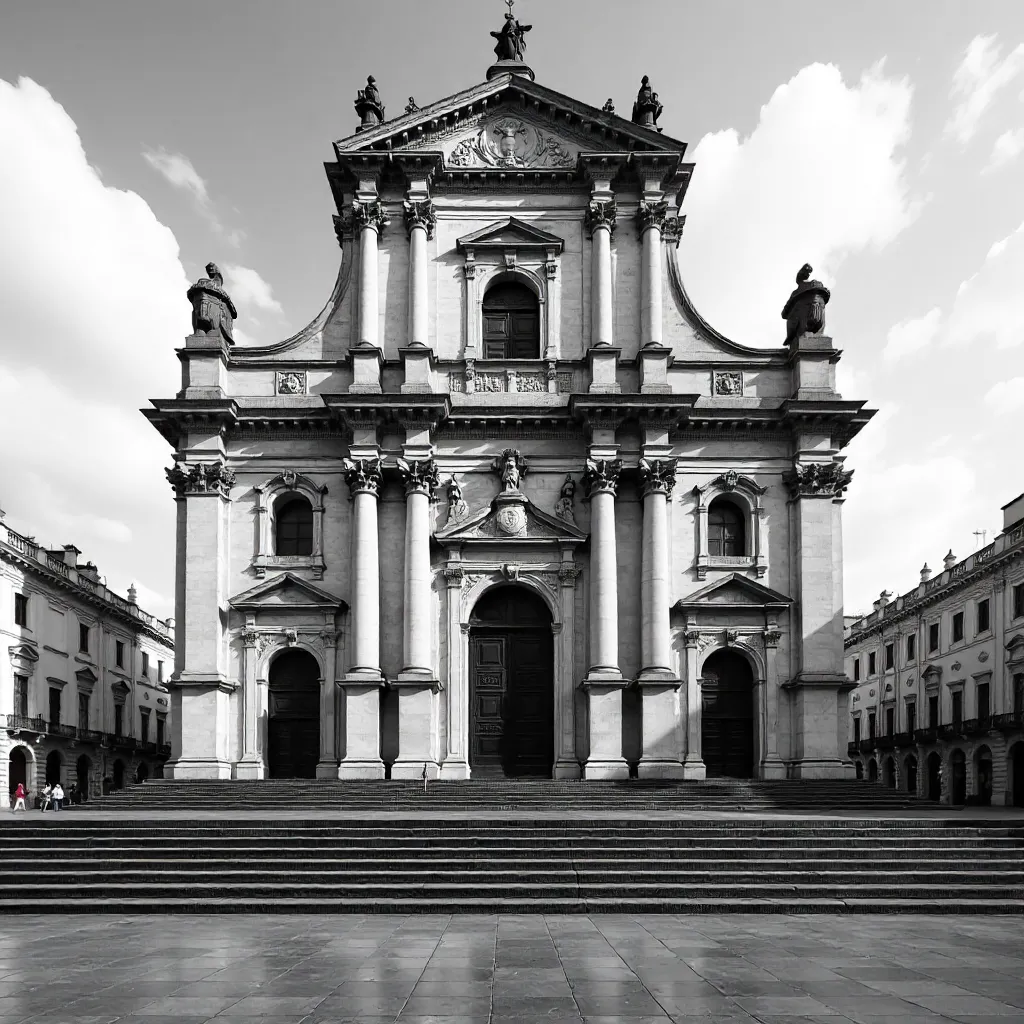 Monochrome Grandeur: Catania Cathedral