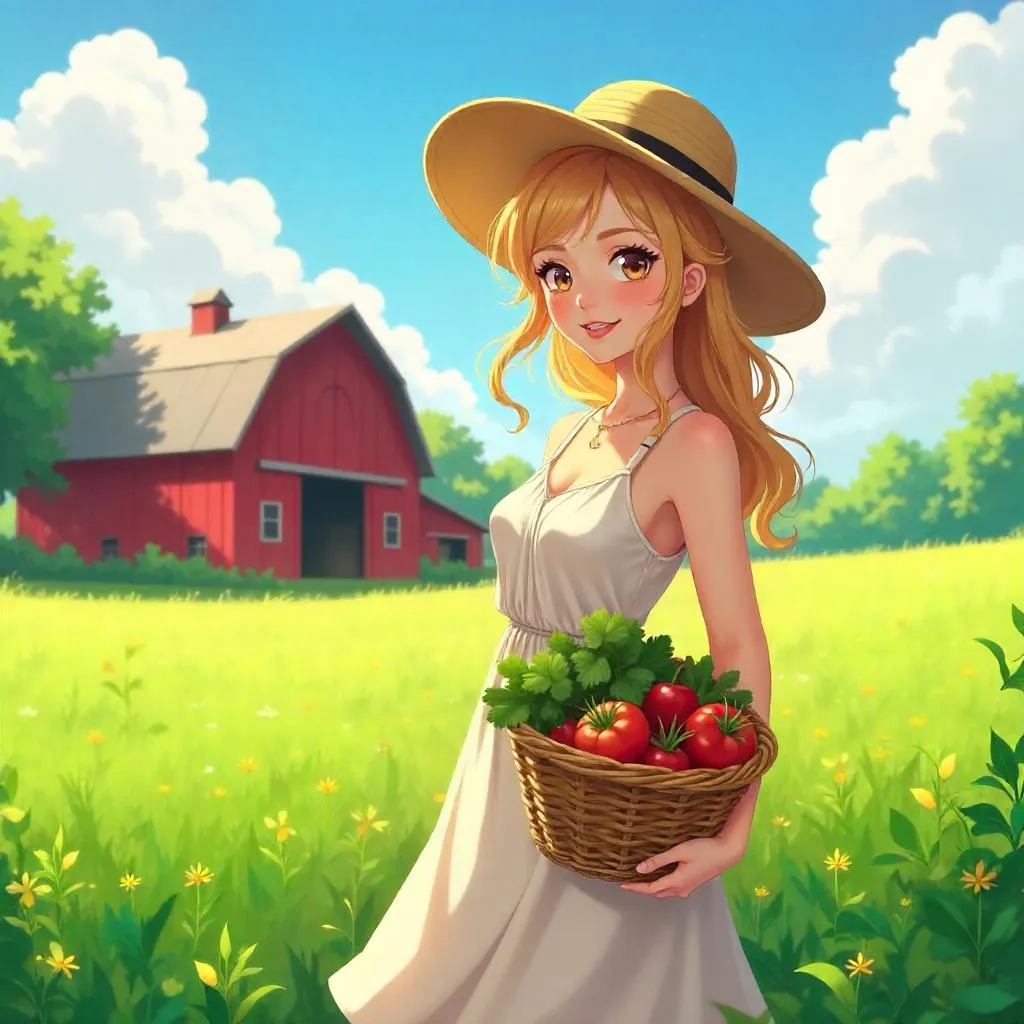 Wholesome Anime Farm Portrait