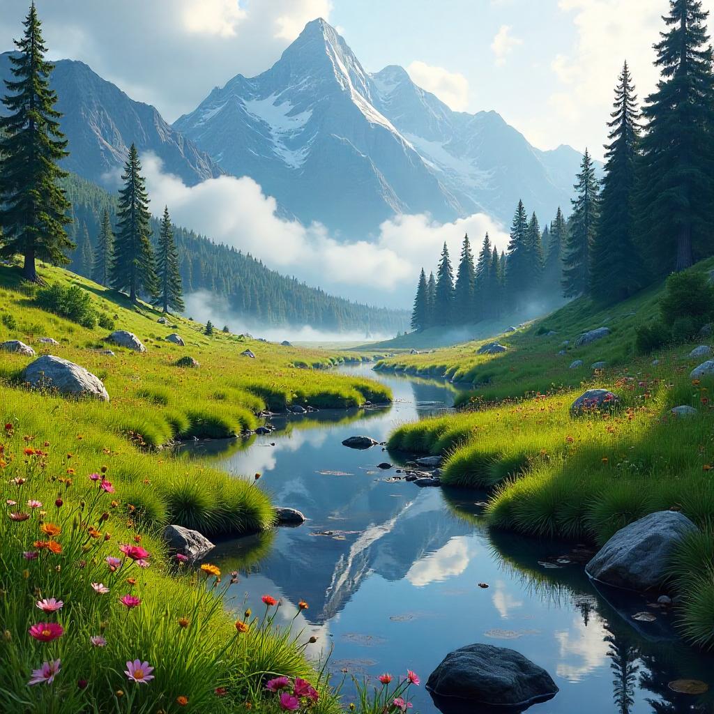 Alpine Meadow Swamp Concept Art