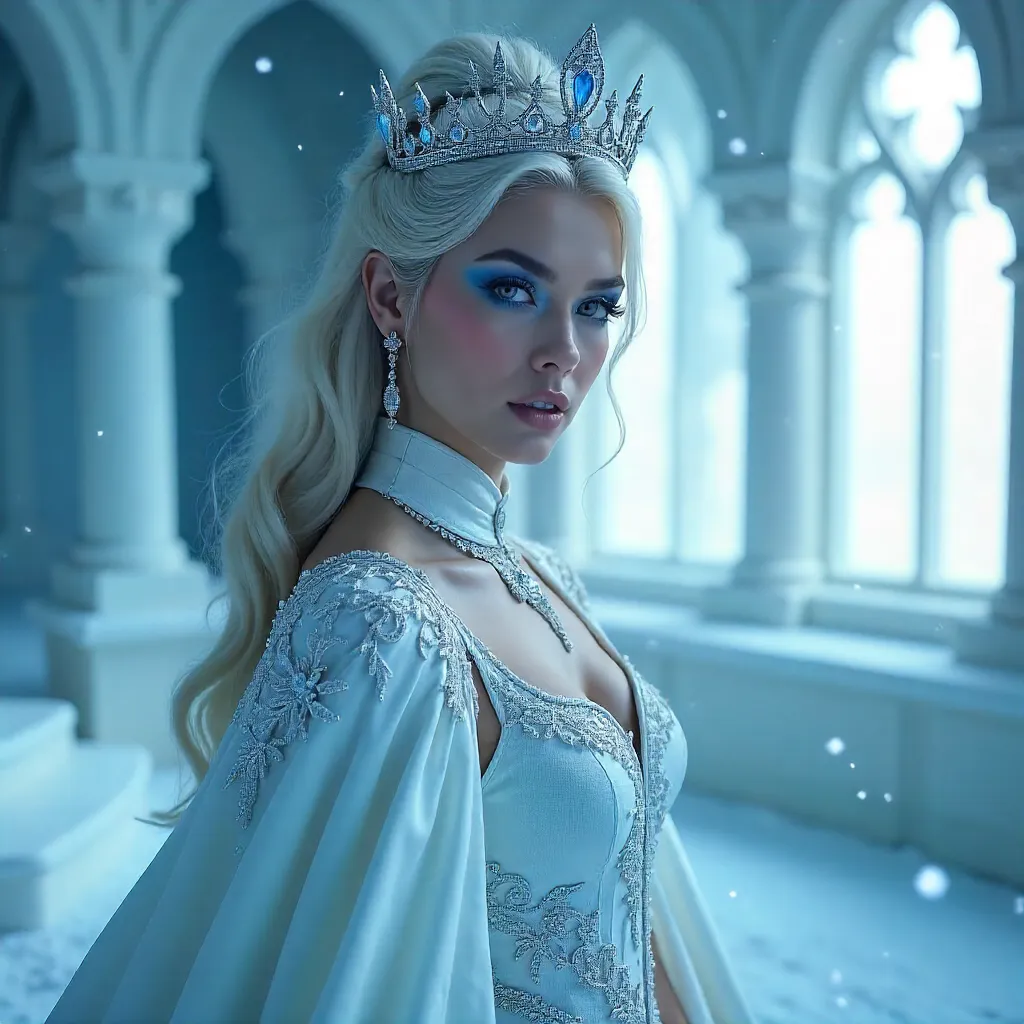 Frostbound Queen: An Ice Queen Portrait