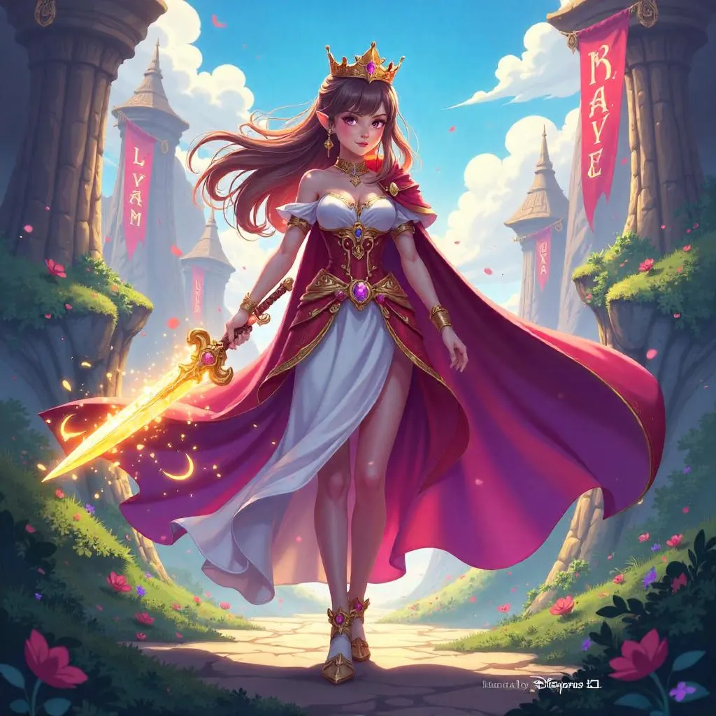 Princess of the Pixel Realm: Anime-Style Game Queen
