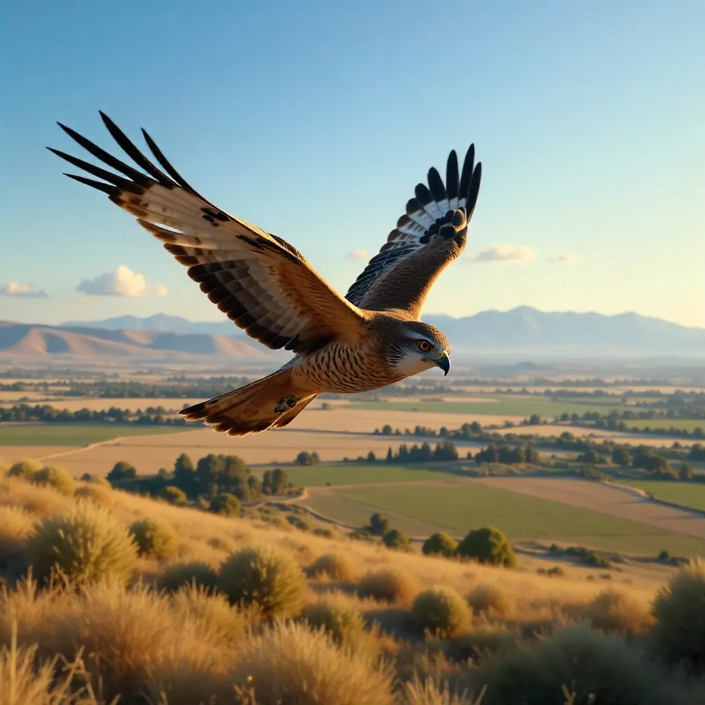 Graceful Harrier Soars Over Quincy, Washington