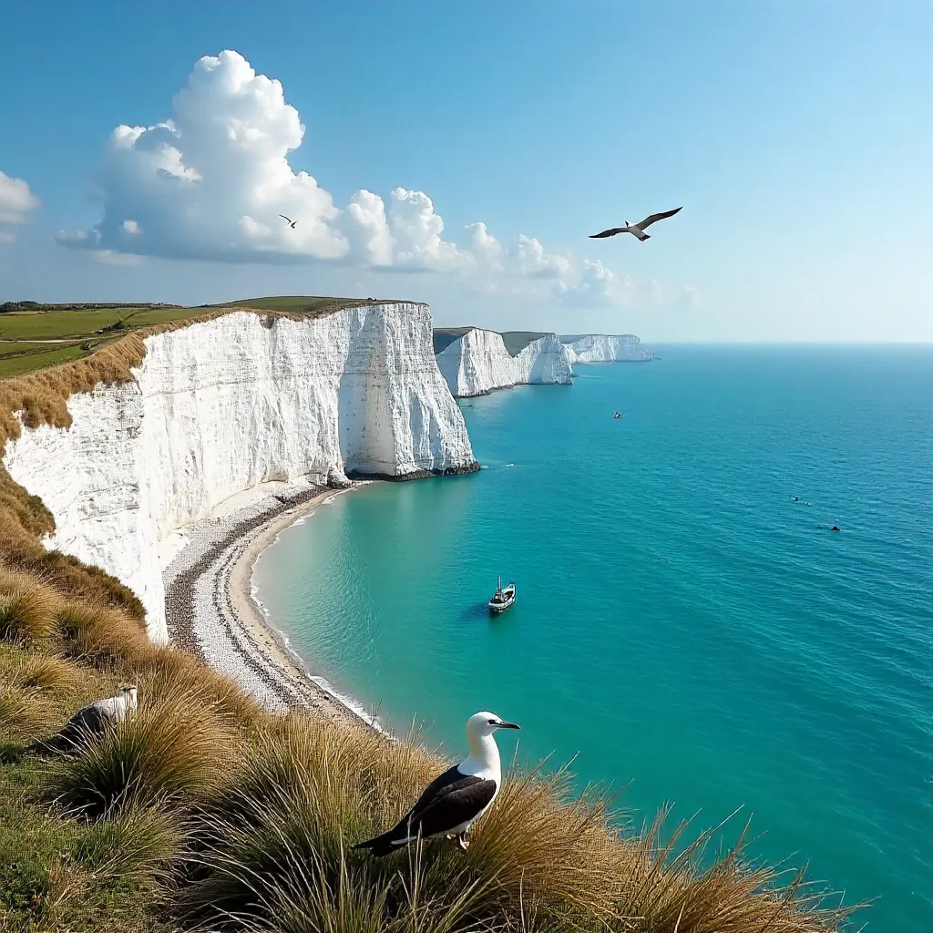 Bempton Cliffs Panorama over the North Sea