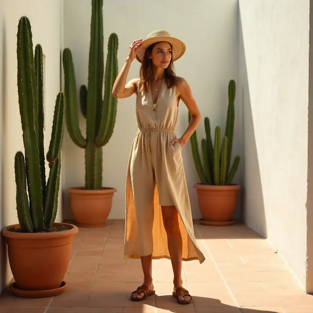 Sunlit Courtyard Couture: Shadow Play