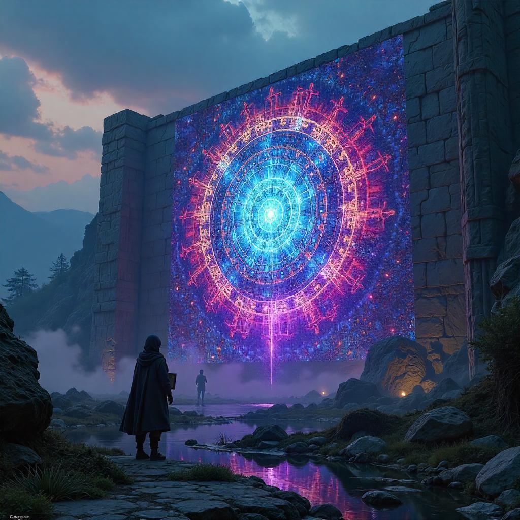 Giant Digital Art in a Lost City