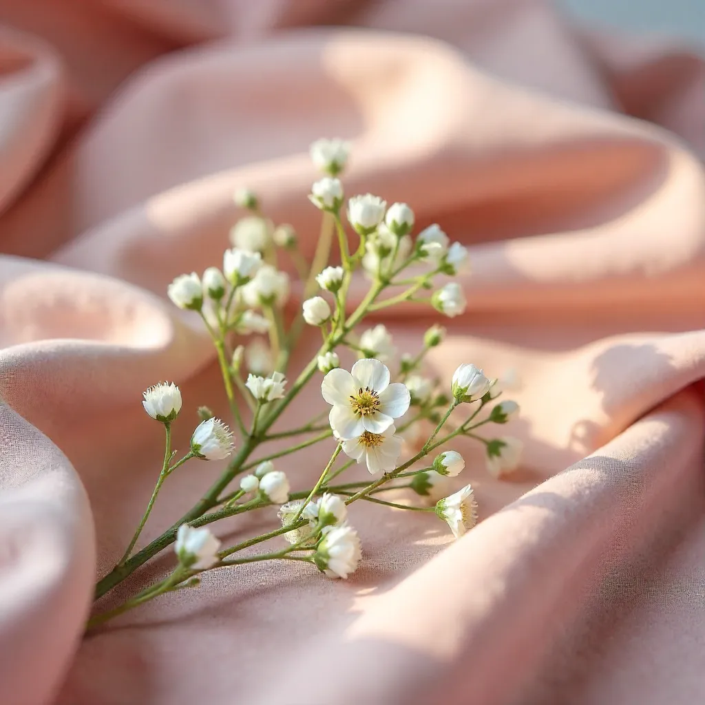 Velvet Pink and White Floral Still Life
