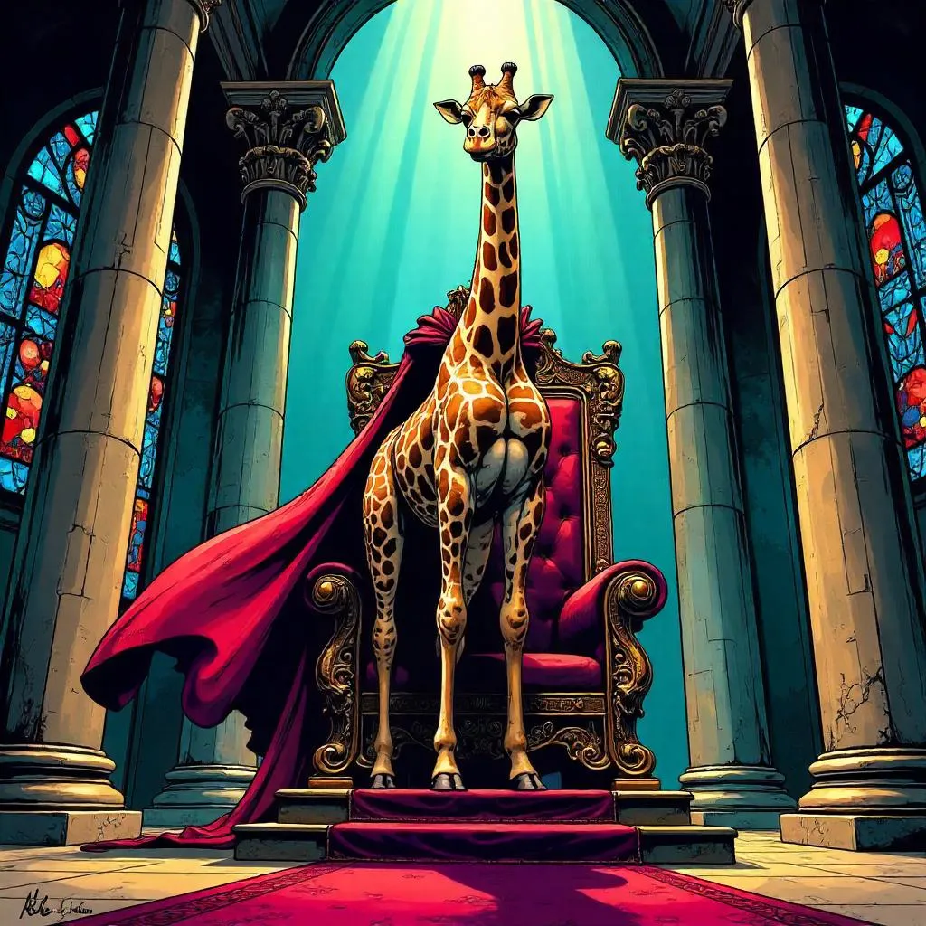 Giraffe Hero in the Royal Throne Room