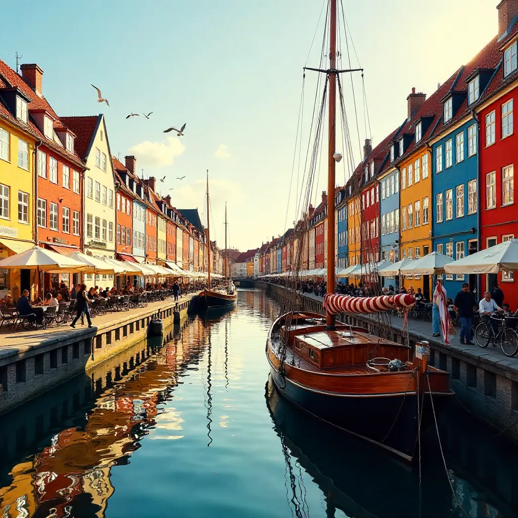 Nyhavn Colorful Facades and a Classic Boat