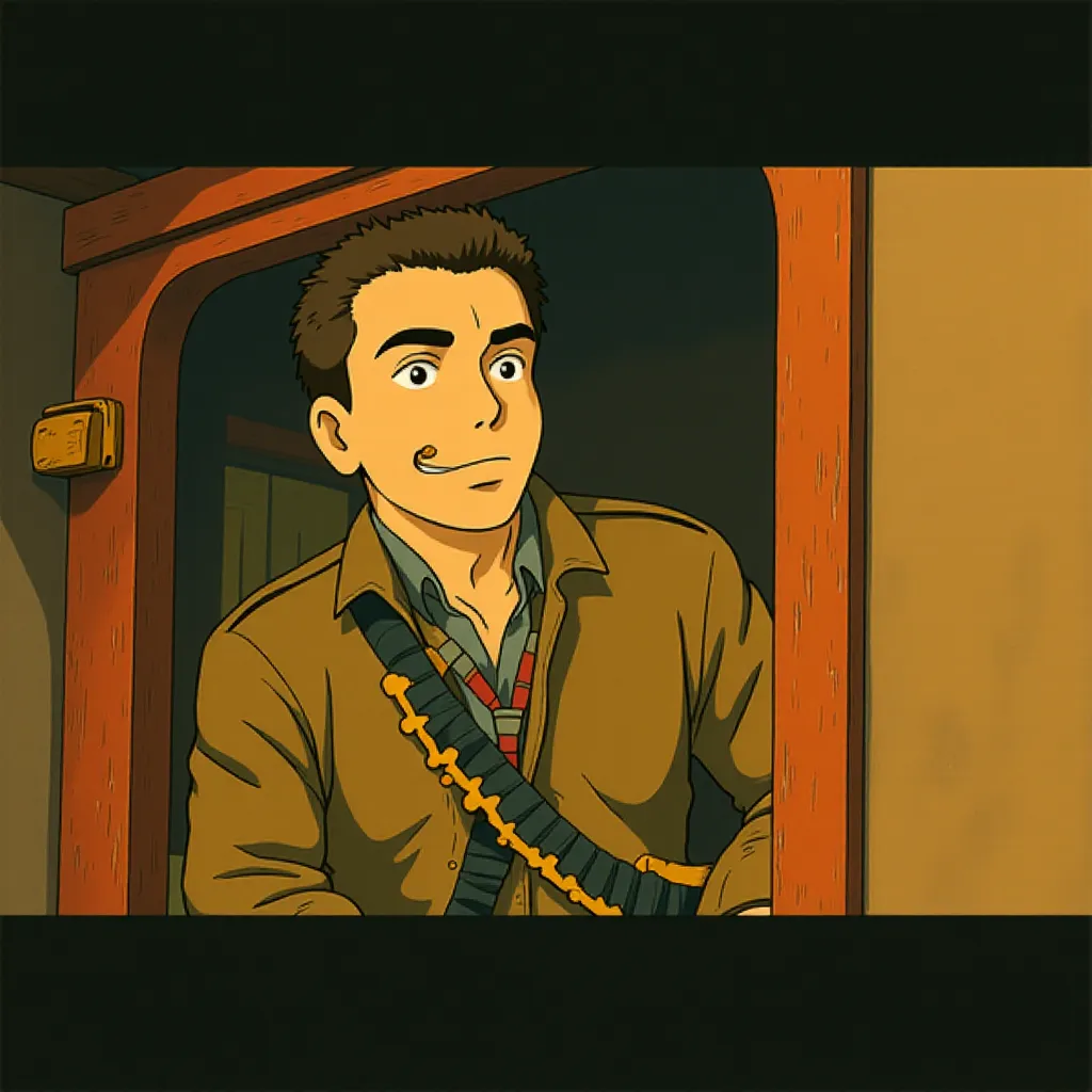 Arnold Schwarzenegger in The Expendables 2 (2012) - Anime style
