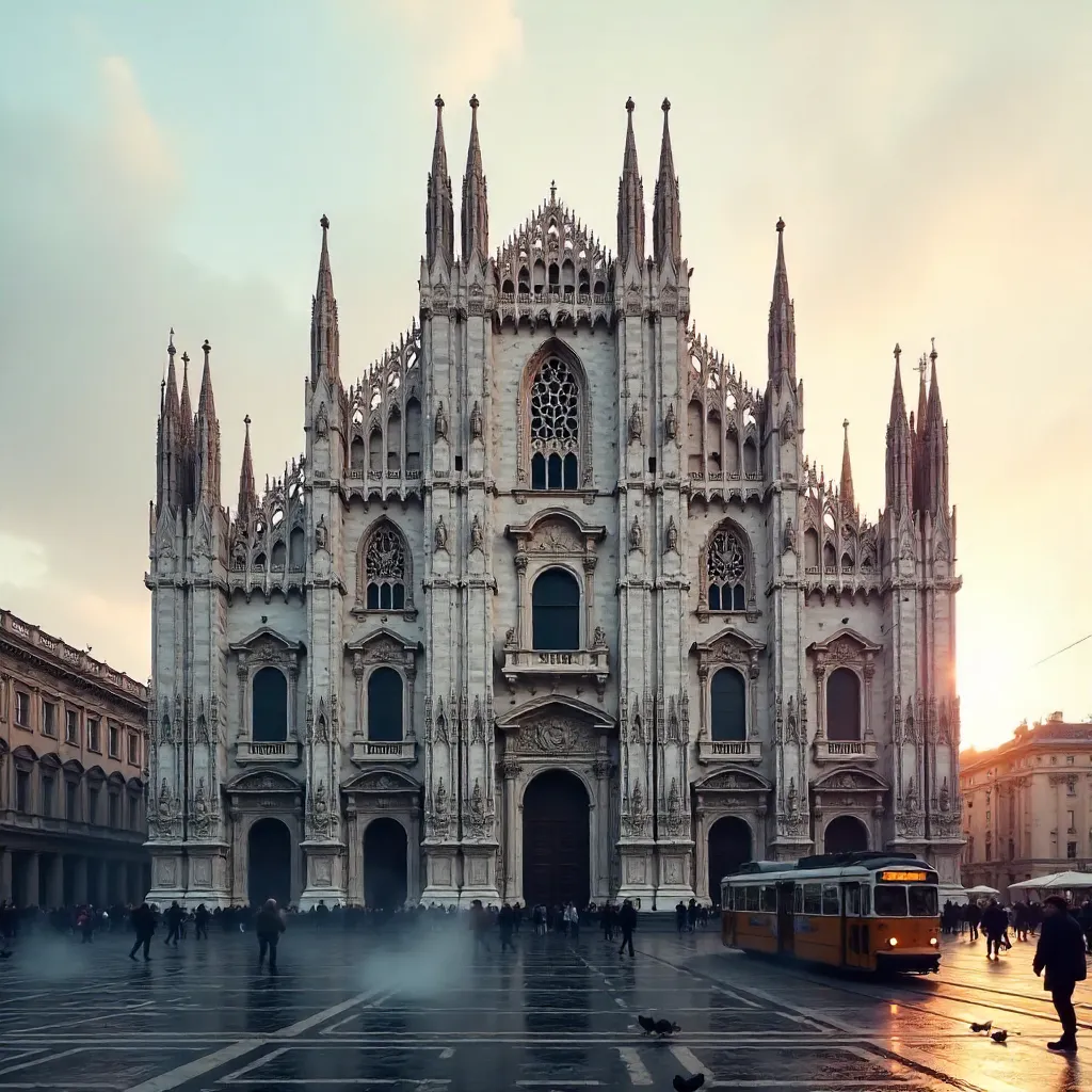 Morning Light Over Milan Cathedral