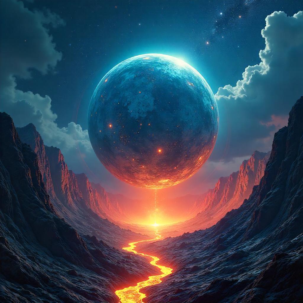 Star in a Volcanic Crater: Concept Art