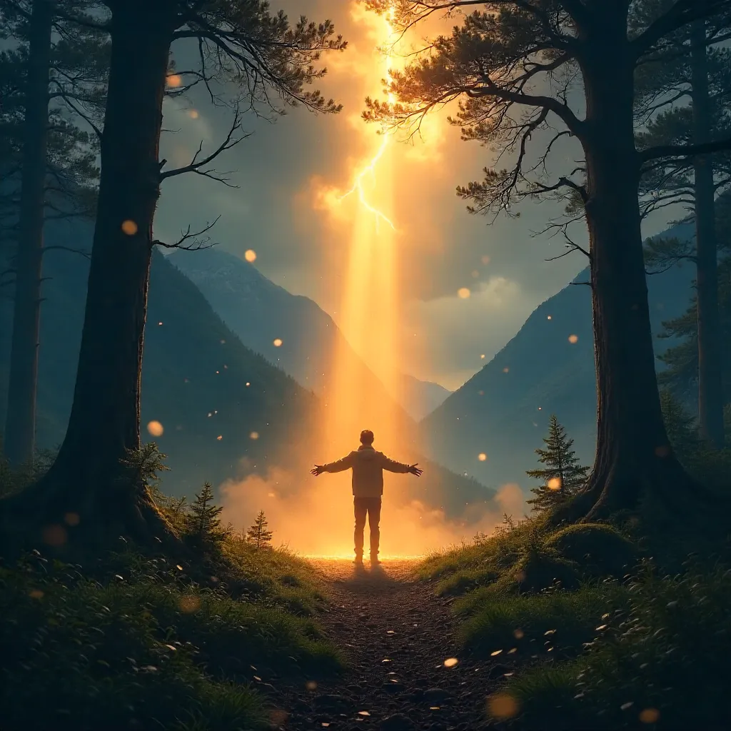 Reach for Light: Silhouette Against the Dawn