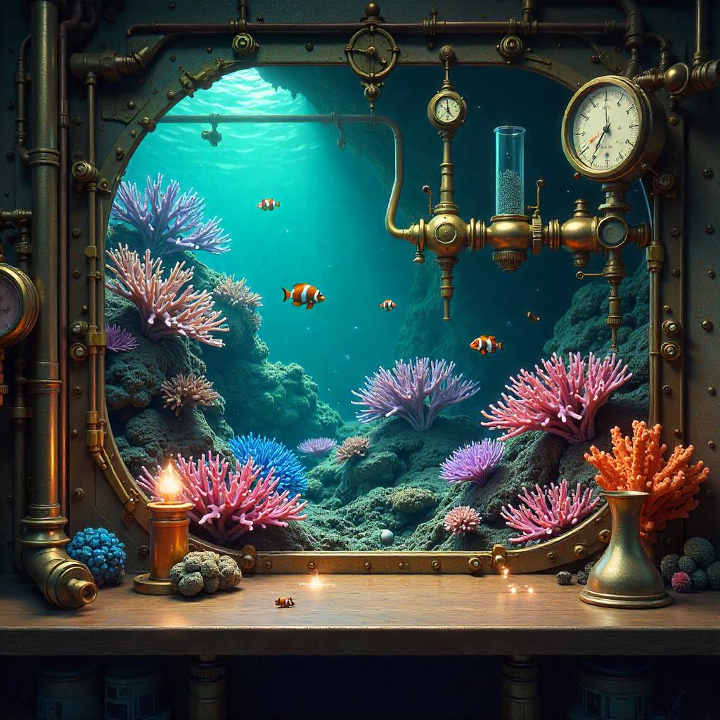 Brass Lab Reef: Digital Coral in a Steampunk Ocean