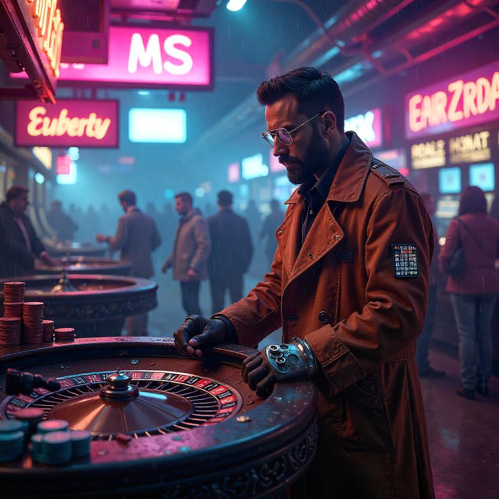 Neon Cyberpunk Casino Merchant