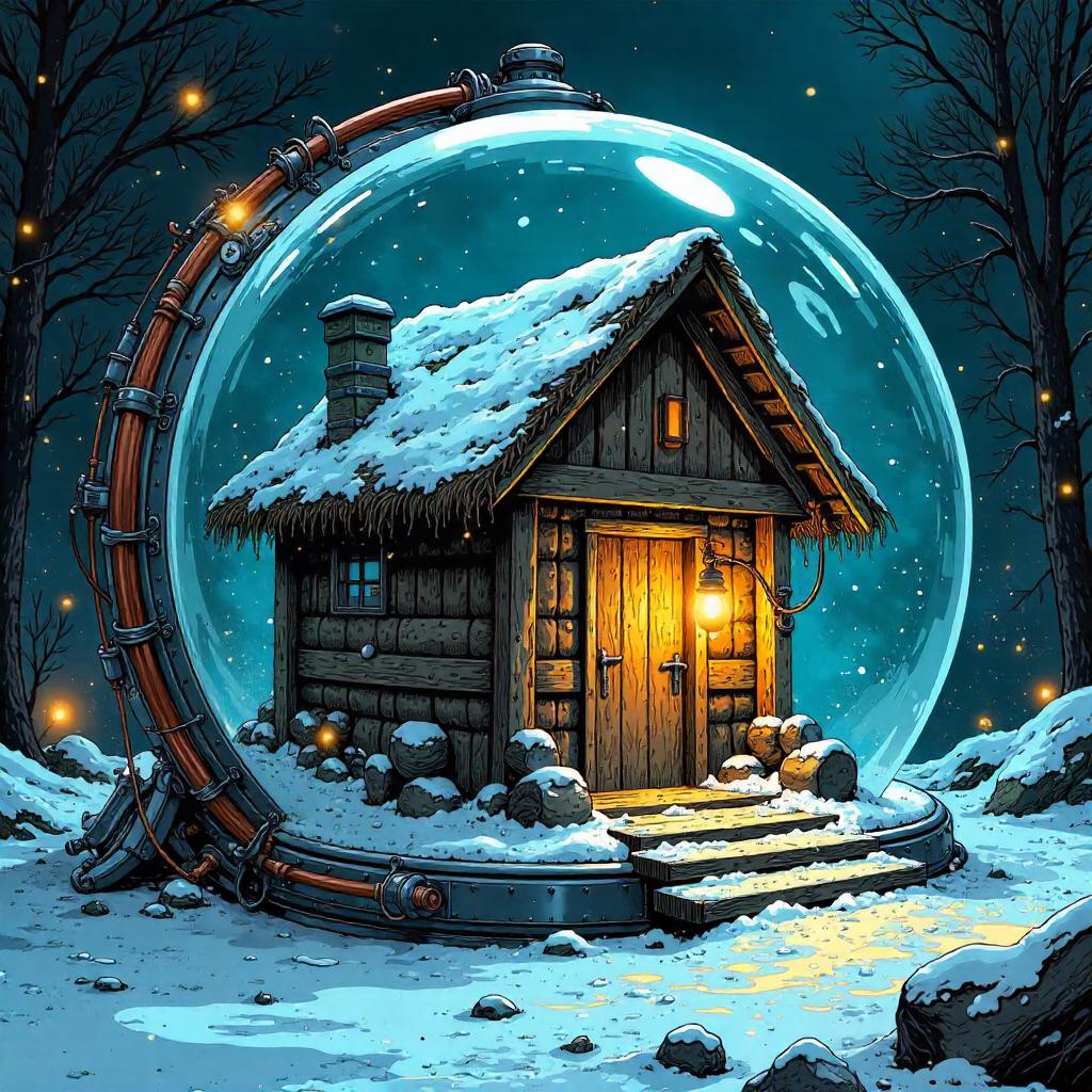 Hut in a Cryogenic Chamber - Comic Style