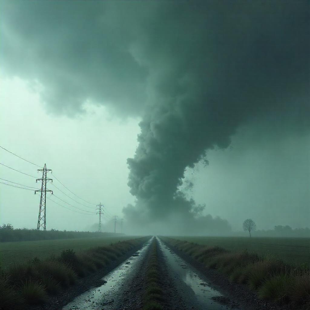 Dense Fog Tornado: Cinematic 3D Render