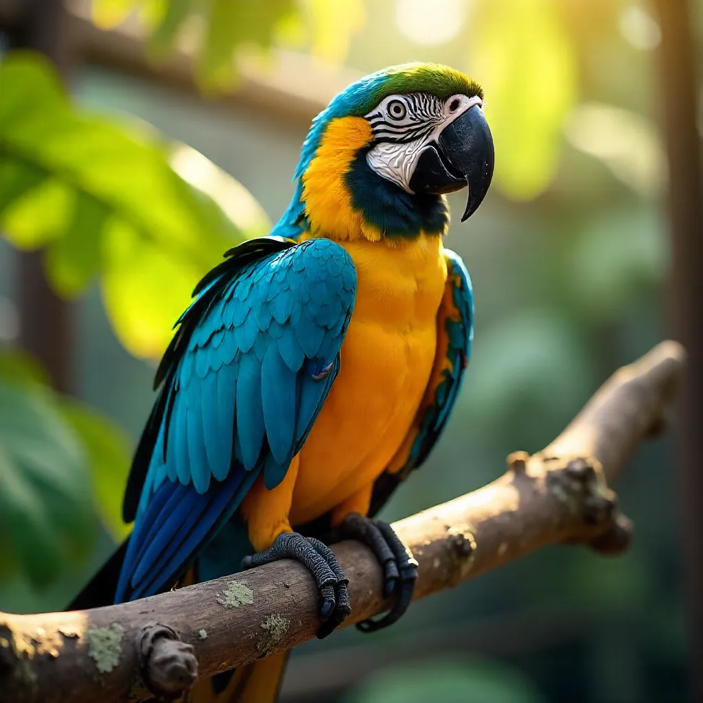 Vibrant Blue and Yellow Macaw at Omaha Zoo